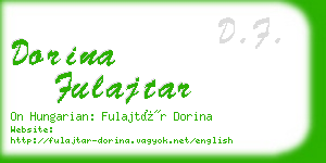 dorina fulajtar business card